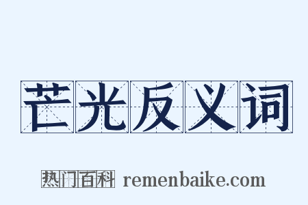 芒光反义词是什么意思的图片